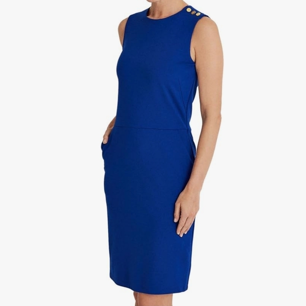 Lauren Ralph Lauren Women's Dress Size (L) Blue Color